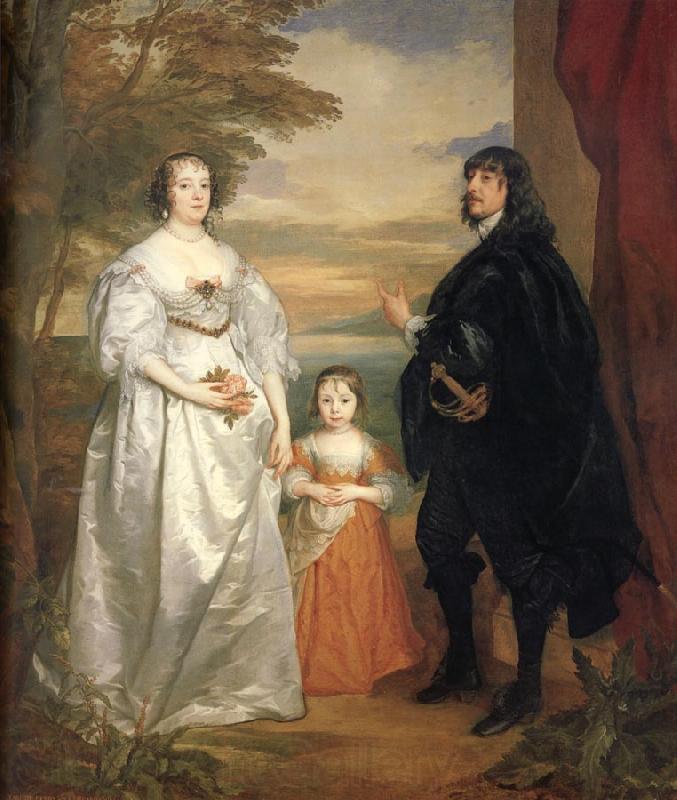 Anthony Van Dyck James,seventh earl of derby,his lady and child Spain oil painting art